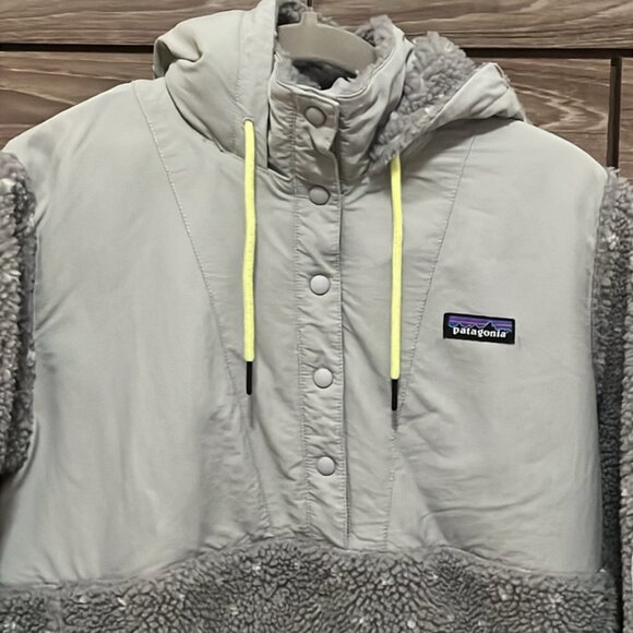 Patagonia Shelled Retro-X Pullover Fleece Jacket Size Medium Salt Grey Heather - Picture 2 of 6